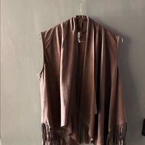 Mittoshop Tan Fringe Vest